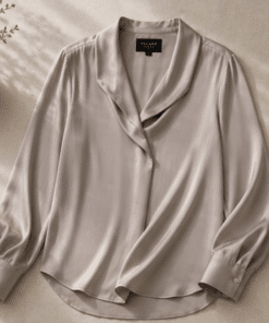 VELARÉ VELARÉ Ivory Silk-Blend Relaxed Shirt — flat lay, luxury menswear